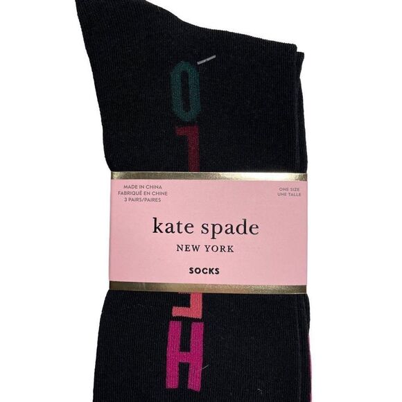 Kate Spade Set 3 Long Socks - Picture 1 of 7